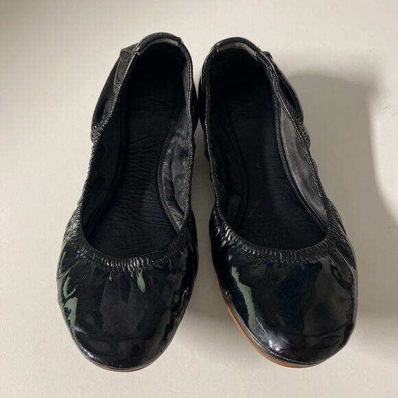 TORY BURCH Eddie Ballet Flat Black Patent Leather Slip On Round Toe Soft… - Picture 3 of 10